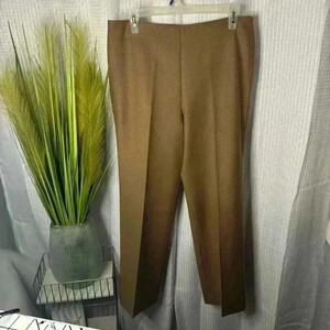 Gunex Women’s Brown Pants Size 10 Virgin Wool Blend Mid Rise Made In Italy
